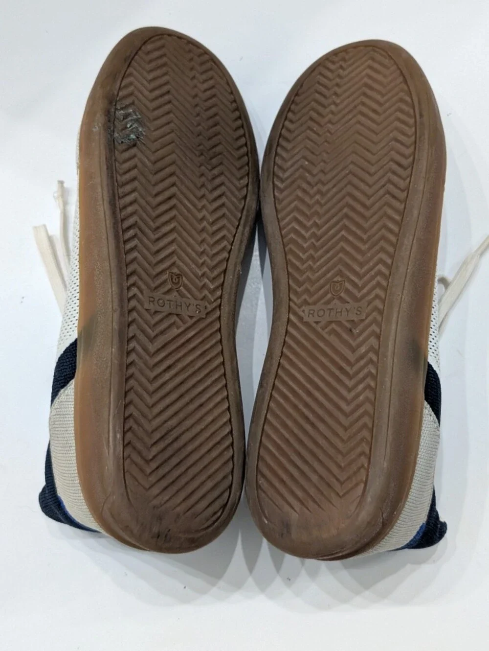 Rothy's Men's 11 RS01 Sneakers Hudson Navy White Gray Shoes